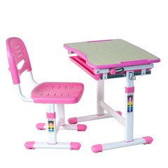 Парта зі стільчиком FunDesk Piccolino Pink, Парта і стілець, 66,4 см, 47,4 см, 664 x 474 x 540 - 760 мм